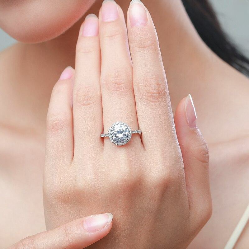 Classic Luxury Oval Dazzling Zirconia Finger Ring For Women - 925 Sterling Silver Romantic Wedding Jewelry