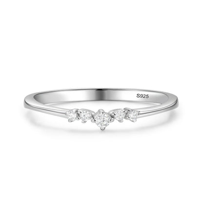 925 Sterling Silver Minimalist Rings - Stackable CZ Rings For Women Fine Jewelry