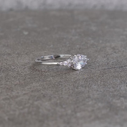 925 Sterling Silver Luxury Water Drop Shape Sparkling Zirconia Rings For Women - Wedding Engagement Fine Jewelry