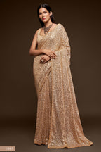 Being Georgette Party Wear Saree with Sequins and Thread Work