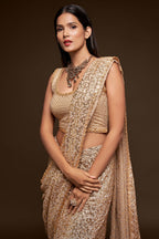 Being Georgette Party Wear Saree with Sequins and Thread Work