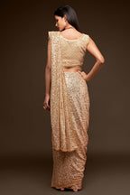 Being Georgette Party Wear Saree with Sequins and Thread Work