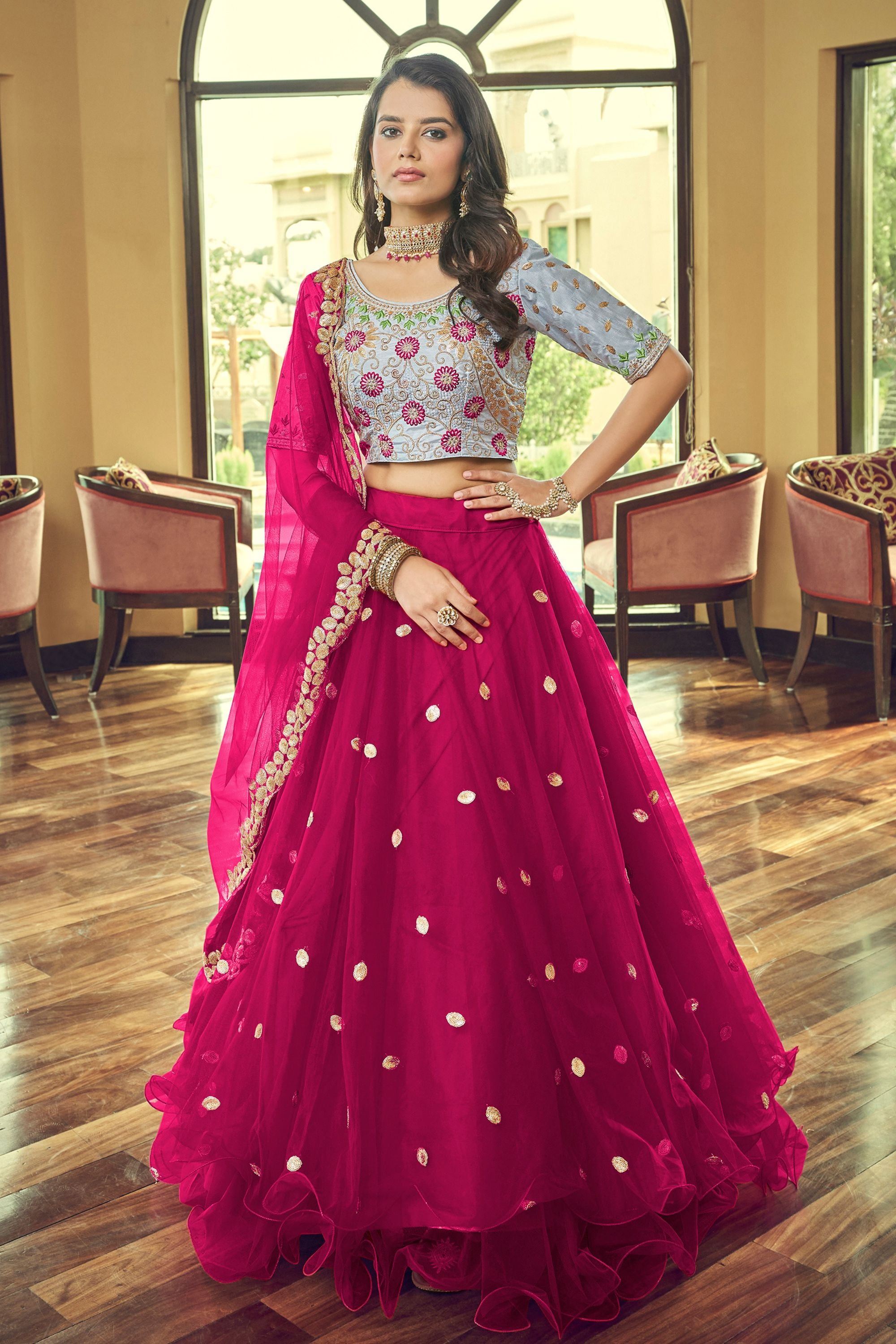 Buy Orange Lehenga Choli Sets for Women by Arvika Online | Ajio.com