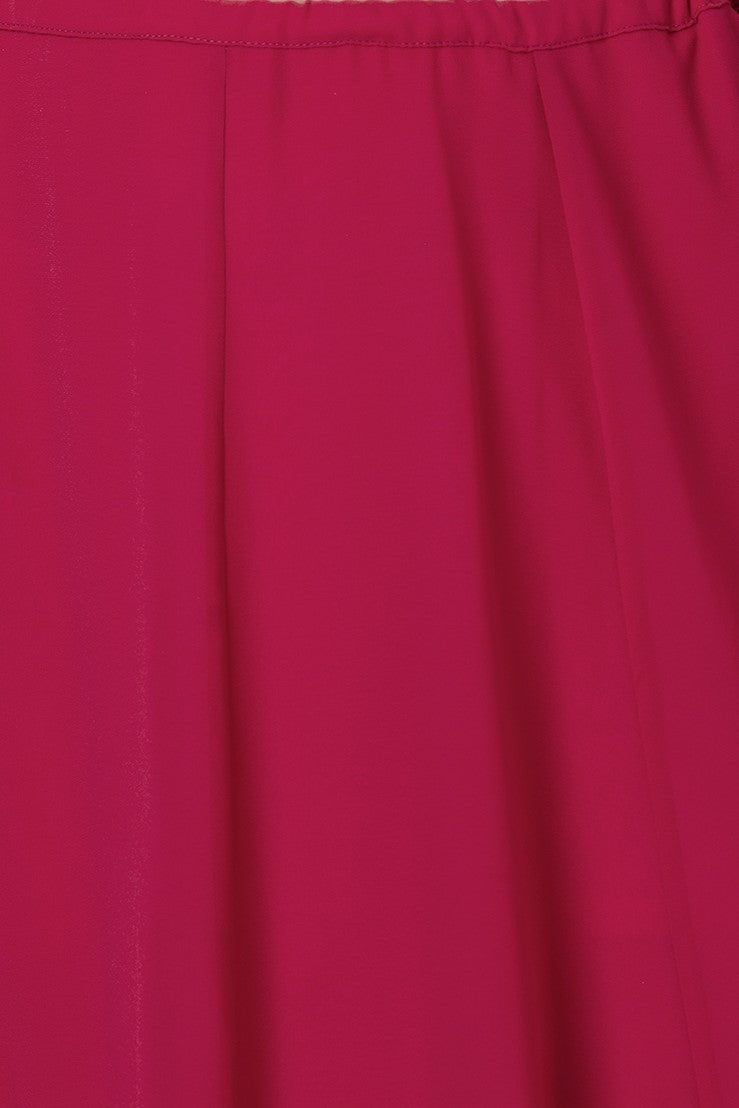 Pink Georgette Ghagra Choli for Women with Zari Work