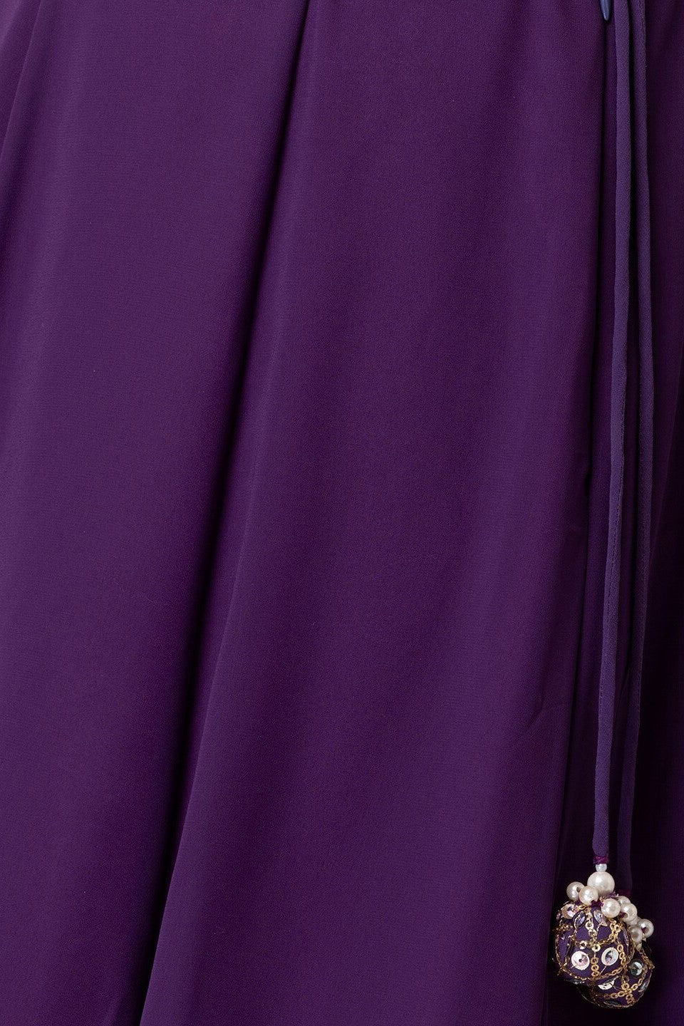 Purple Georgette Ghagra Choli for Women with Zari and Sequin Work