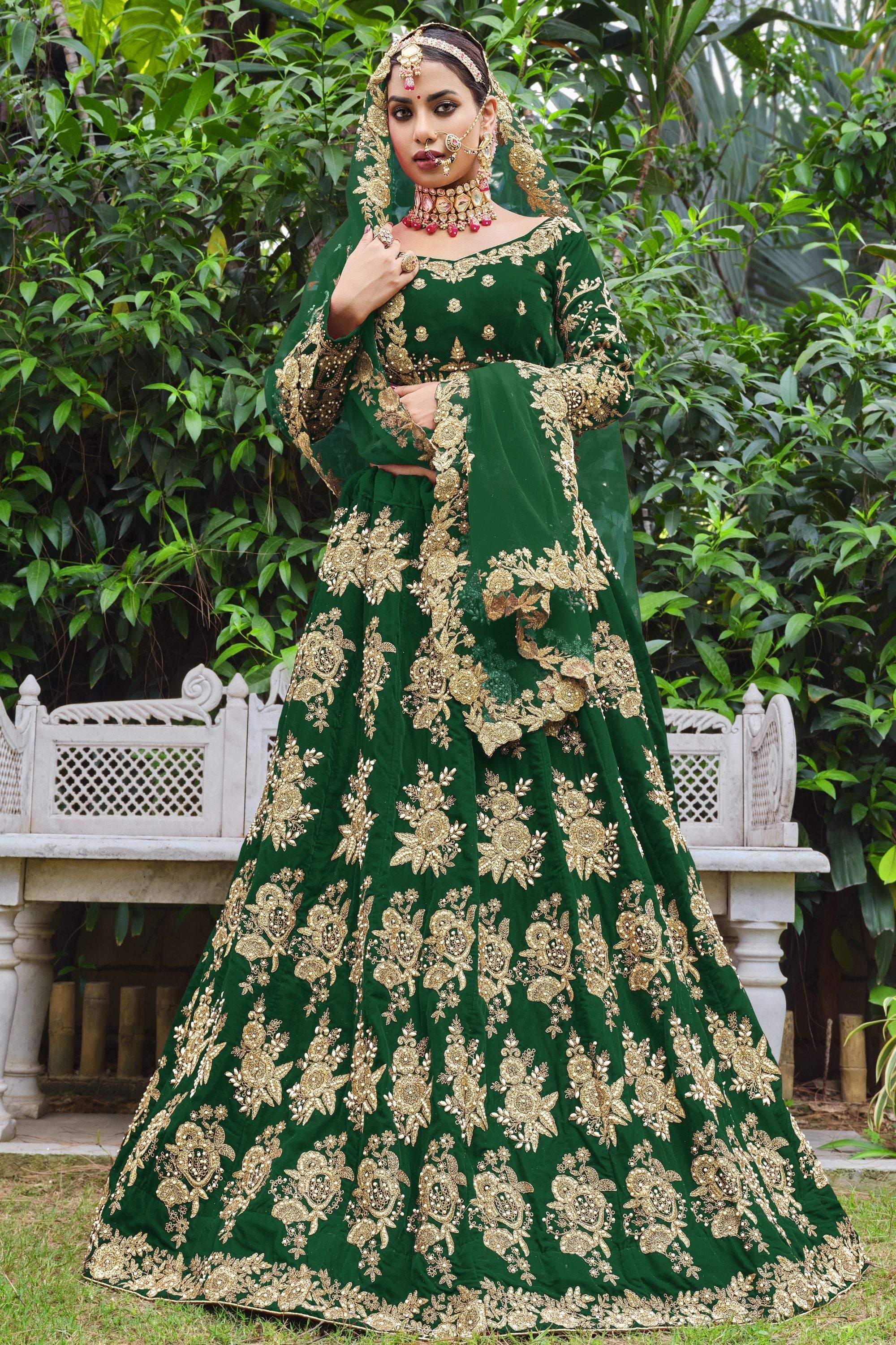 Pakistani shop velvet lehenga