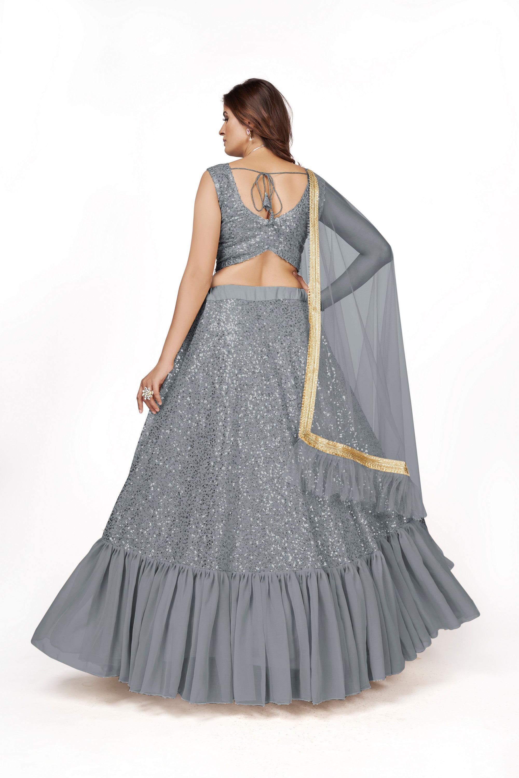 Ruffle Lehenga Choli - Buy Designer Ruffle Lehenga Online| Kreeva