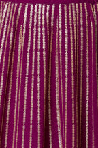 Wine Georgette Lehenga Choli For Indian Festivals & Pakistani Weddings Dress - Sequence Embroidery Work, Zari Work