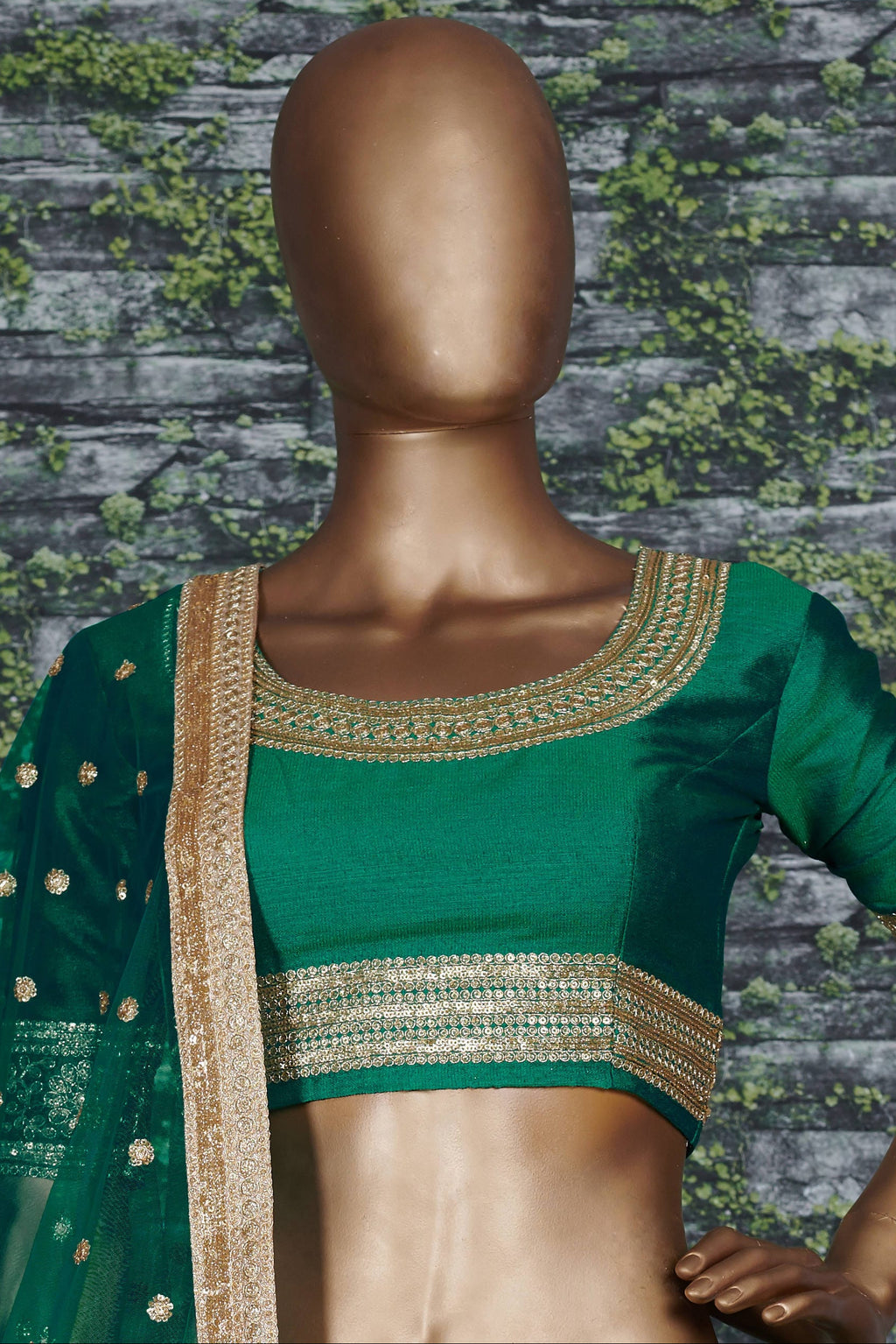 Teal Art Silk Lehenga Choli For Indian & Pakistani Wedding Festival - Sequins Embroidery Work, Dori Work, Zari Work