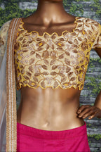 Pink Mulberry Silk Lehenga Choli For Indian & Pakistani Wedding Festival - Sequins & Thread Embroidery Work, Dori Work