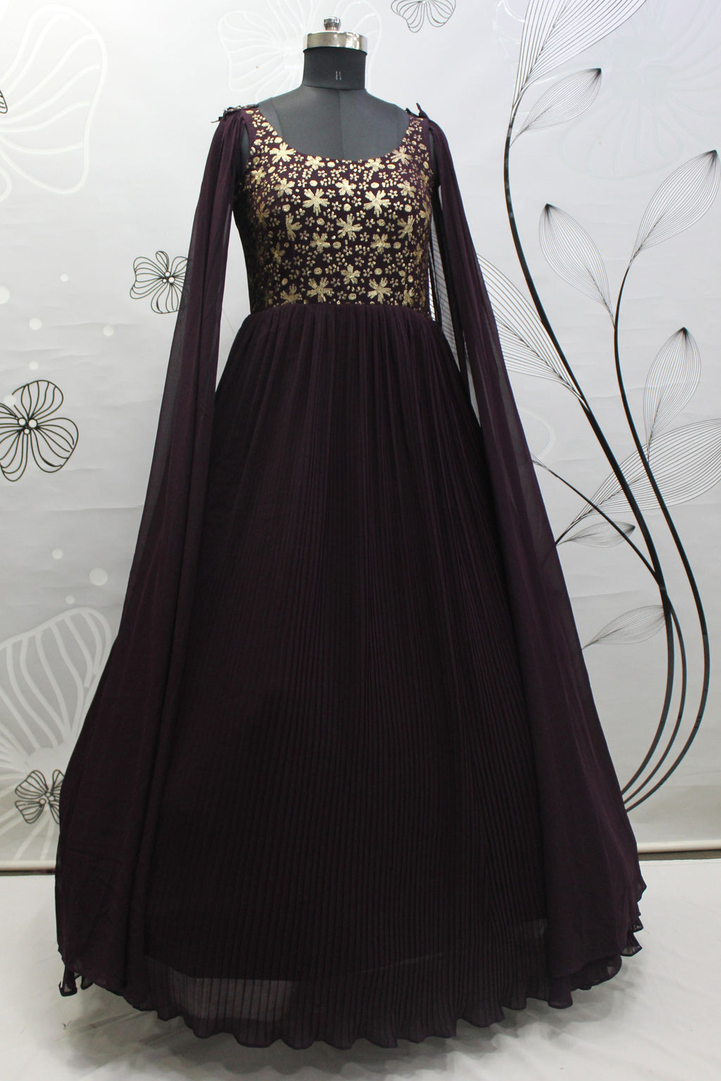 Purple Georgette Lehenga Choli Set For Indian Festivals & Weddings - Sequence Work & Thread Embroidery Work