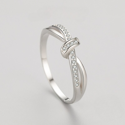 Silver Rings Intertwined Lines Finger Rings For Women - Classic Luxury 925 Sterling Silver Fashion Jewelry