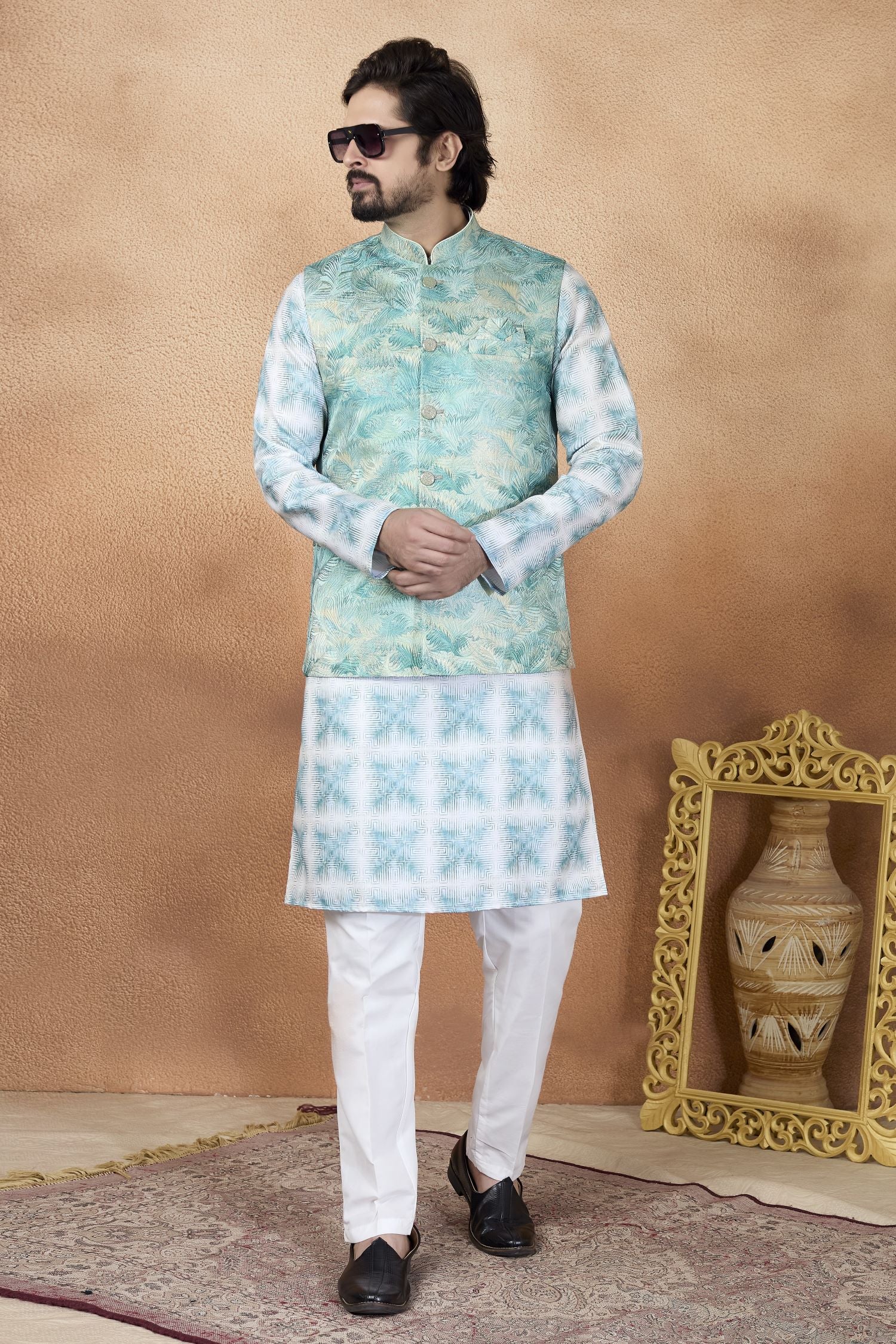 Rama Art Silk Kurta Pajama Indian Traditional Clothes for Men