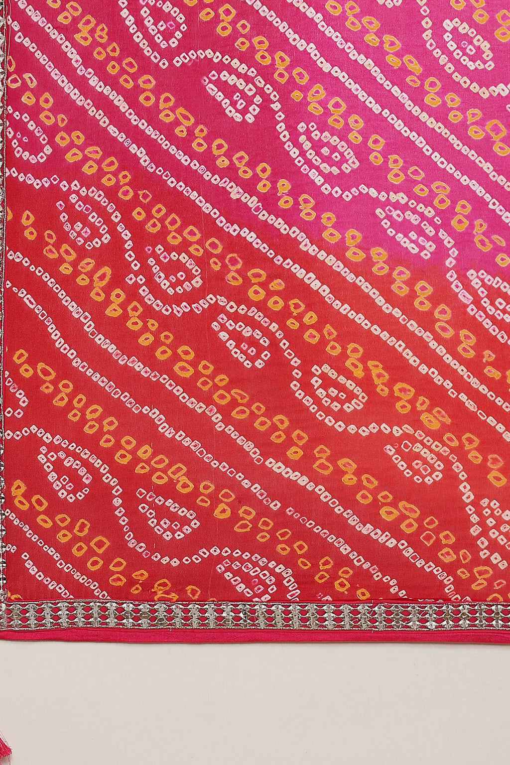 Yellow Pink Georgette Lehenga Choli For Indian & Pakistani Wedding Festival - Zari Work, Sequence Embroidery Work, Print Work