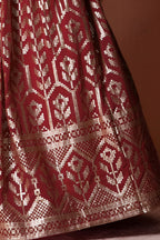 Maroon Georgette Lehenga Choli with Thread and Sequins Embroidery Work