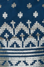 Blue Georgette Lehenga Choli with Thread and Sequins Embroidery