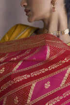 Yellow Simmer Silk Kameez with Pant For Indian Festivals & Weddings - Embroidery Work