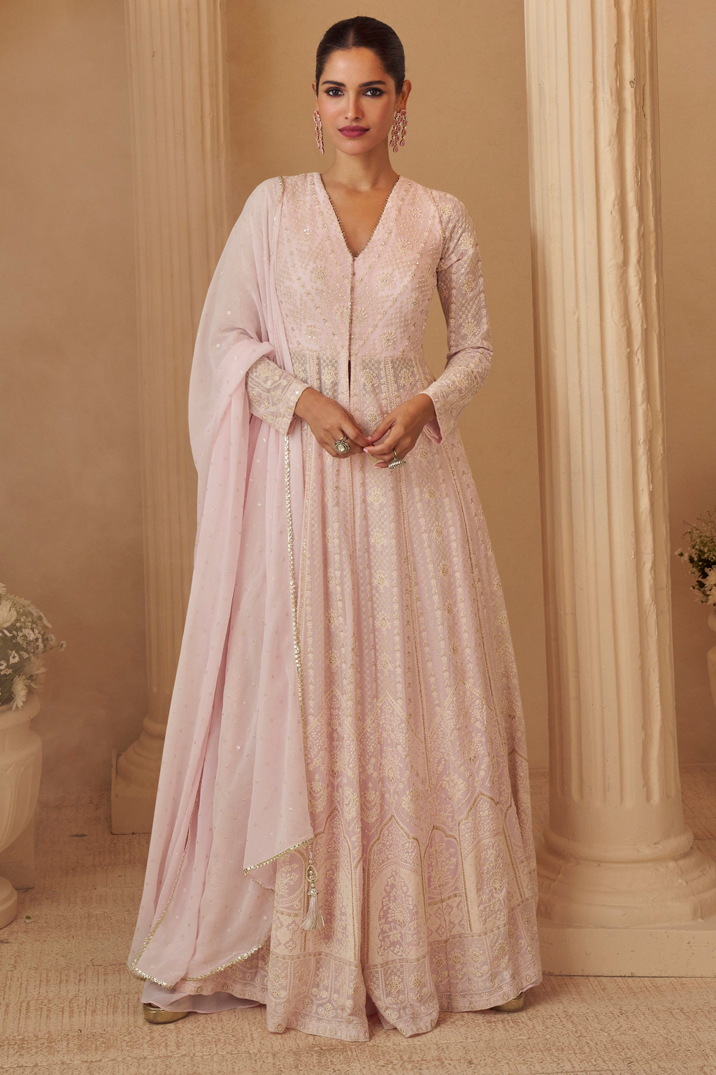light pink anarkali