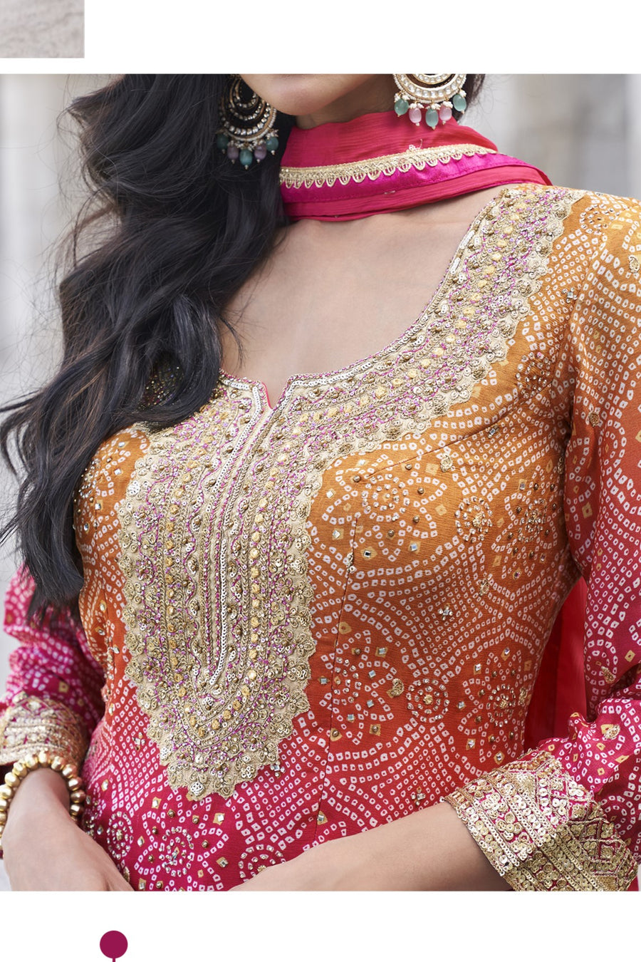 Reddish Pink Simar Silk Palazzo Suit For Indian Festivals & Weddings - Embroidery Work, Print Work