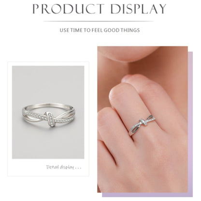 Silver Rings Intertwined Lines Finger Rings For Women - Classic Luxury 925 Sterling Silver Fashion Jewelry