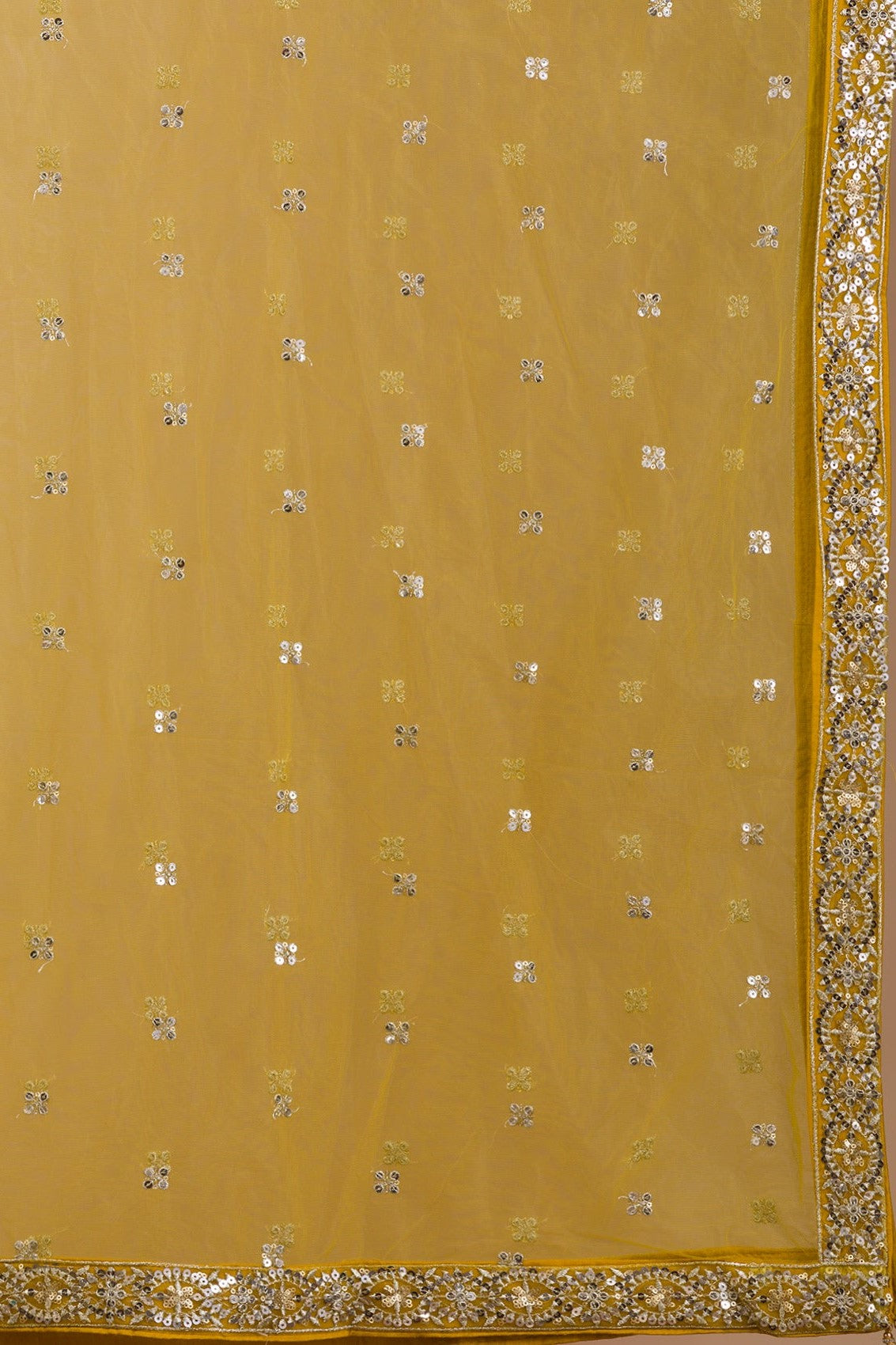 Yellow Georgette Lehenga Choli for Haldi with Zari and Sequins Work