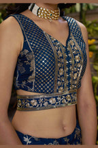 Dove Blue Jacquard Silk Lehenga Choli For Indian & Pakistani Wedding Festival - Sequence Embroidery Work, Zari Work