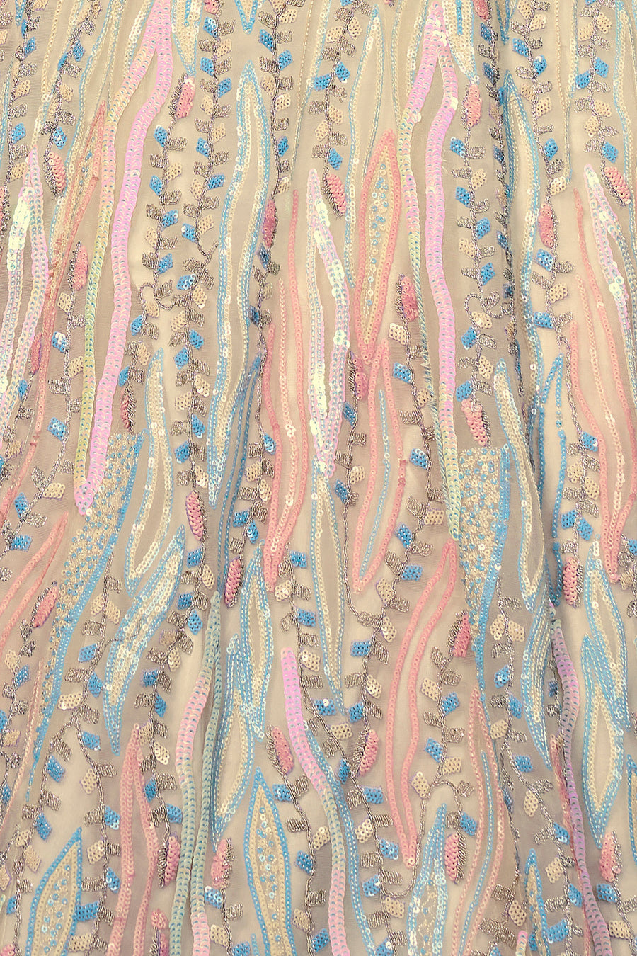 Off White Pakistani Organza Lehenga Choli For Indian Festivals & Weddings - Embroidery Work,