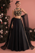 Black Party Wear Lehenga Choli with Bead Embroidery