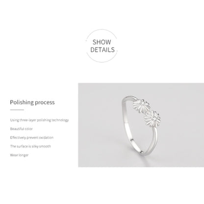 925 Sterling Silver Beautiful Daisy Flower Finger Ring For Women - Simple Design Fine Hypoallergenic Jewelry