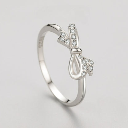 925 Sterling Silver CZ Fine Korean Style Rings For Women Romantic Wedding Jewelry