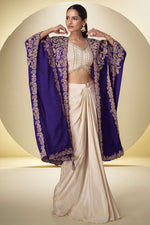 Purple Embroidered Palazzo Suits for Women