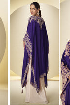 Purple Embroidered Palazzo Suits for Women