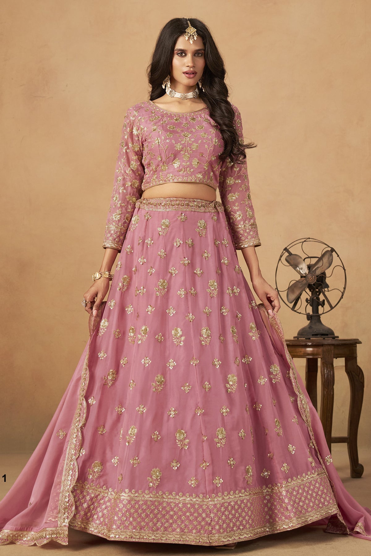 Baby Pink Lehenga Choli for Organza Lehenga