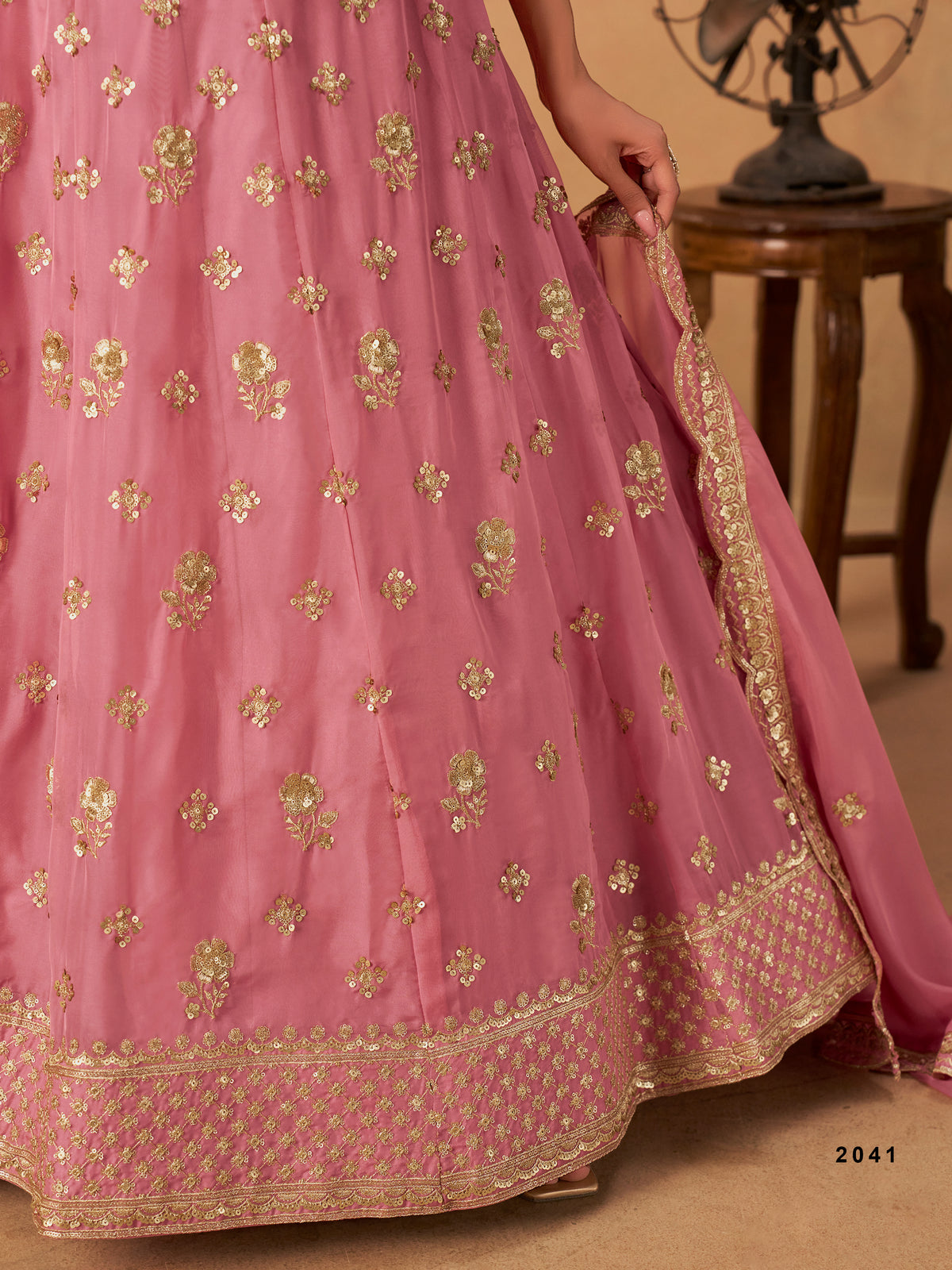 Baby Pink Lehenga Choli for Organza Lehenga