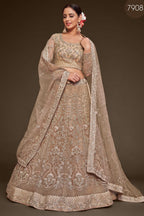 Being Net Pastel Lehenga with Zari and Embroidery Work