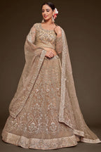 Being Net Pastel Lehenga with Zari and Embroidery Work