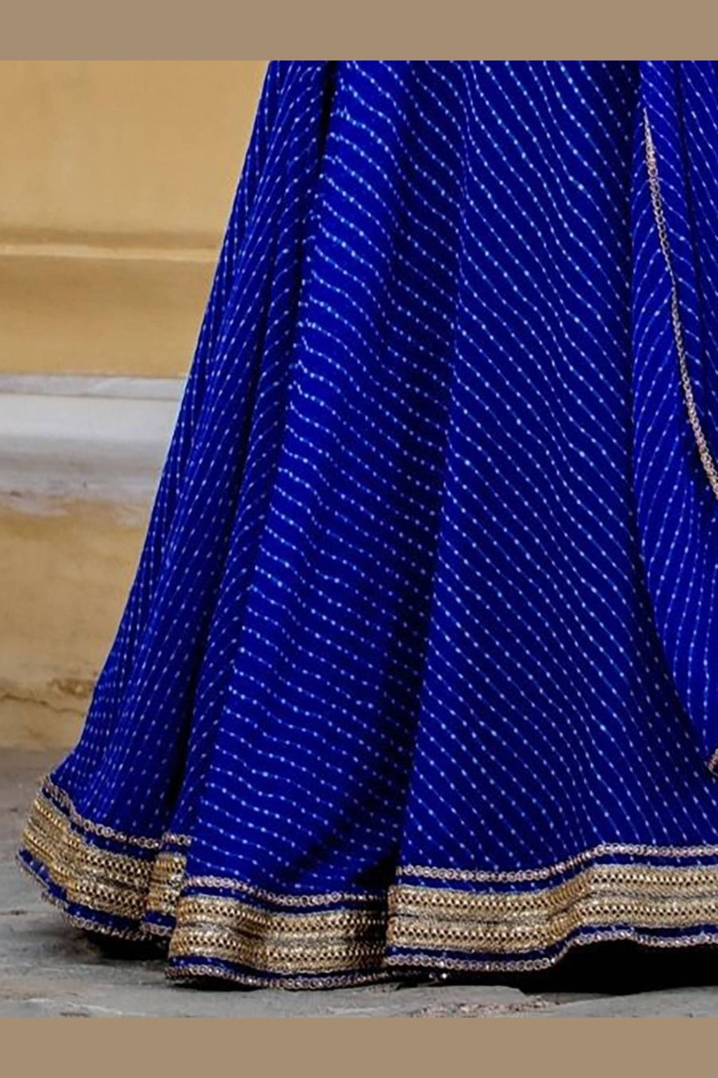 Blue Georgette Lengha Choli For Indian Festivals & Pakistani Weddings Dress - Print Work