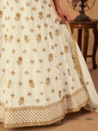 Cream Lehenga Choli for Organza Lehenga