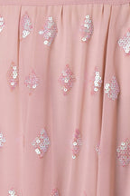 Light Pink Georgette Lehenga Choli For Indian Festivals & Pakistani Weddings Dress - Sequence Embroidery Work, Zari Work