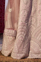 Light Pink Silk Lehenga Choli For Indian Festival & Weddings - Sequence Embroidery Work, Thread Embroidery Work, CutDana Work