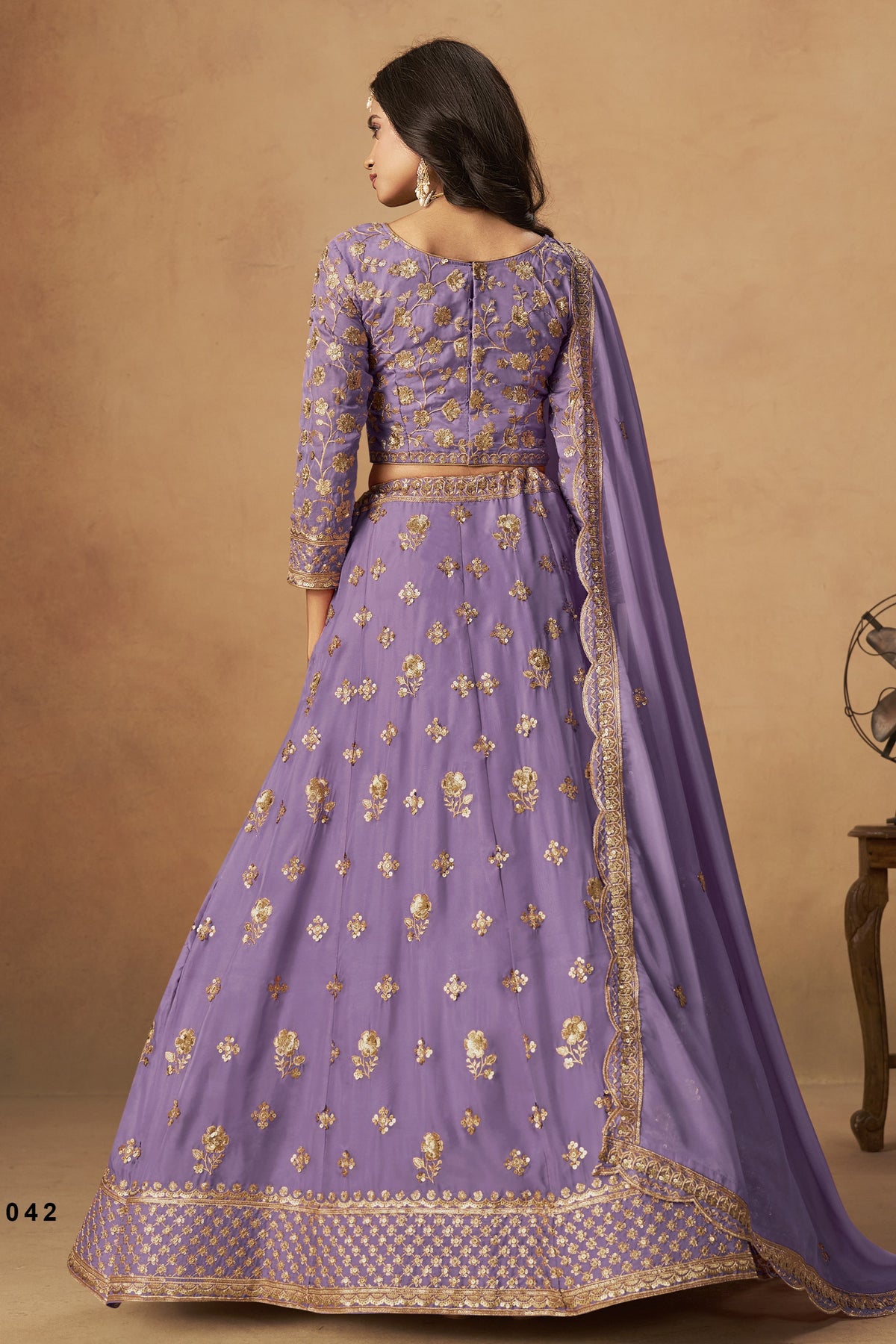Lilac Lehenga Choli for Organza Lehenga
