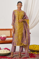 Multicolor Crush Silk Kameez With Pant For Indian & Pakistani Wedding Festival - Embroidery Work, Mirror Work