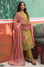 Mustard Fancy Zari Fabric Kameez With Pant For Indian & Pakistani Wedding Festival - Embroidery Work
