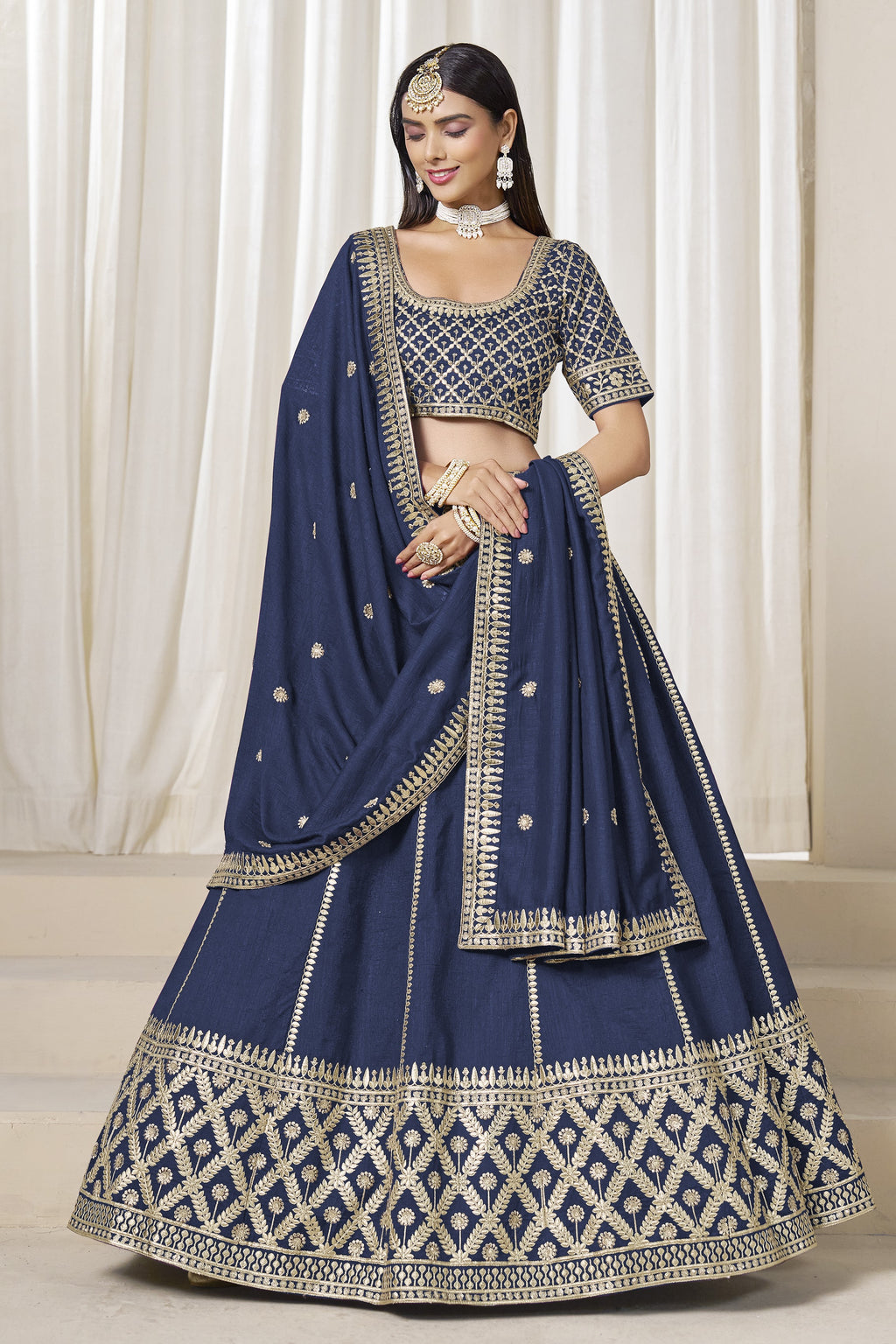 Navy Blue Lehenga Choli for Lehenga Choli for Sangeet