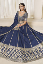 Navy Blue Lehenga Choli for Lehenga Choli for Sangeet