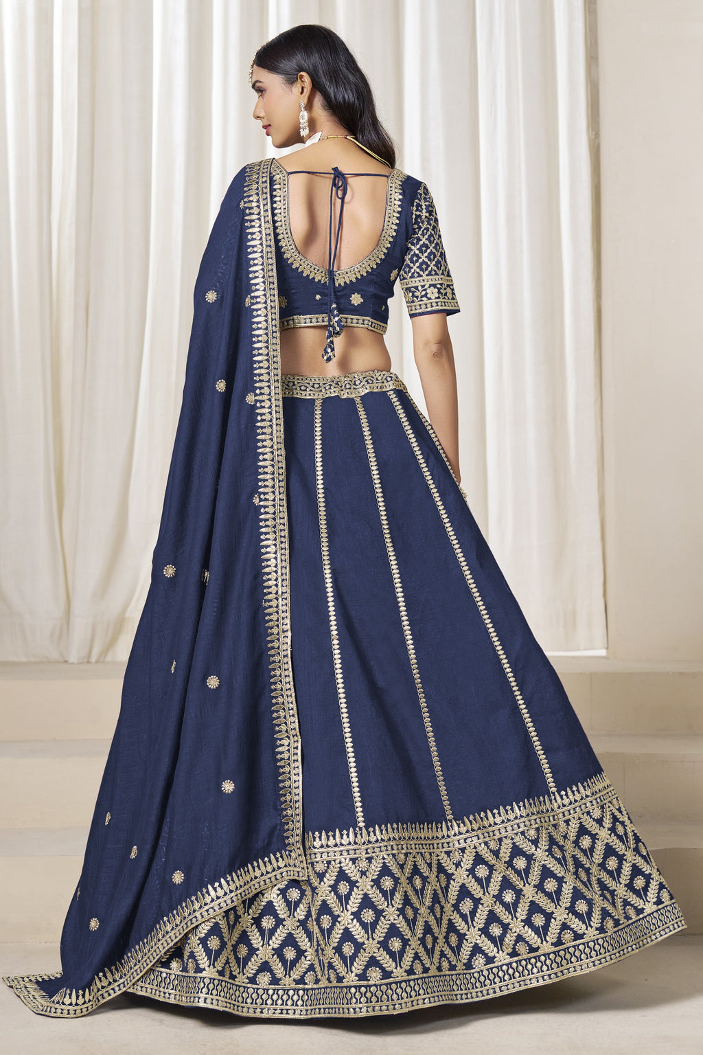 Navy Blue Lehenga Choli for Lehenga Choli for Sangeet