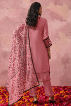 Pink Georgette Kameez With Pant For Indian & Pakistani Wedding Festival - Embroidery Work