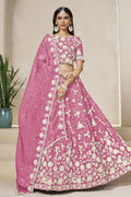 Pink Lehenga Choli for Wedding with Thread & Sequin Work