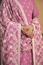 Pink Georgette Embroidered Dress Womens Kameez with Pant