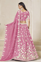 Pink Lehenga Choli for Wedding with Thread & Sequin Work